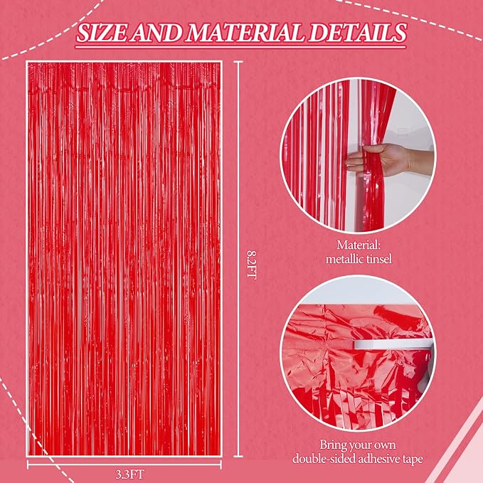 DECOCKRAT 3 Pack Foil Fringe Backdrop - Image 2