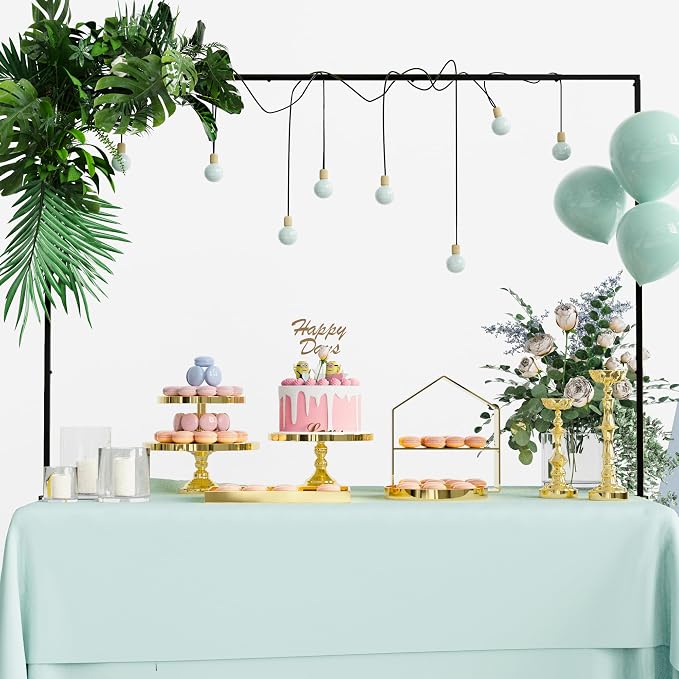 Over The Table Rod Stand with Clamps Black Table Arch Banner Stand | Adjustable by Xiomot