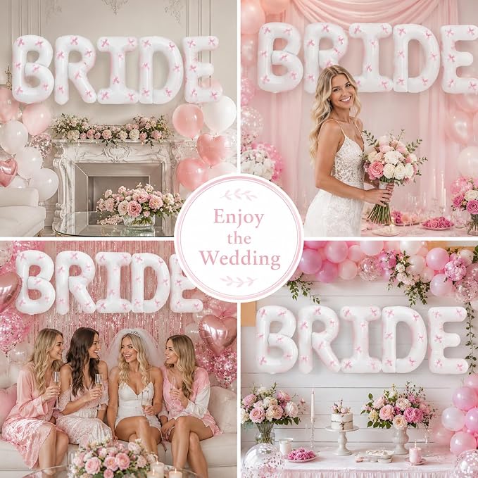 40 Inch BRIDE Balloons Bachelorette Party Decorations, Bridal Shower Banner - Image 6