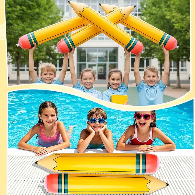 Large Inflatable Yellow Pencil Balloons, 27 Inch First Day of School Giant - Image 7