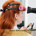 20 PCS Duckbill Hair Clips for Sectioning -4.3” Professional Non-Slip Hair Clamps with Silicone Band, Gentle No-Mark Hold for Thick Hair, Styling & Coloring