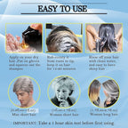 Instant chestnut brown Hair Dye Shampoo 3 in 1 for Gray hair, Herbal Color Shampoo champu para canas for Women and Men,100% Gray Hair Coverage, Hair Shampoo colors 500ml