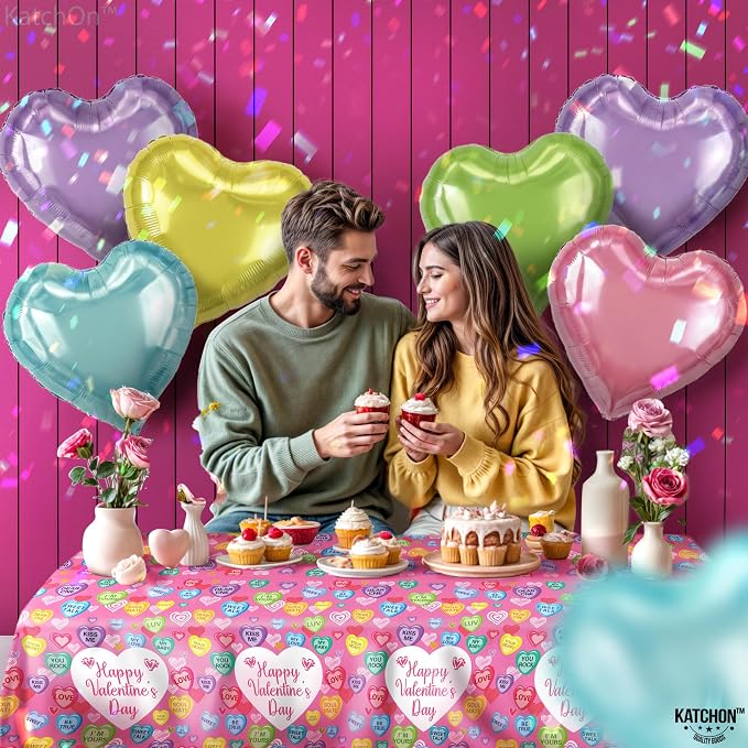 KatchOn Pastel Heart Balloons Set 18 Inch, Pride Decorations, Pride Month - Image 4