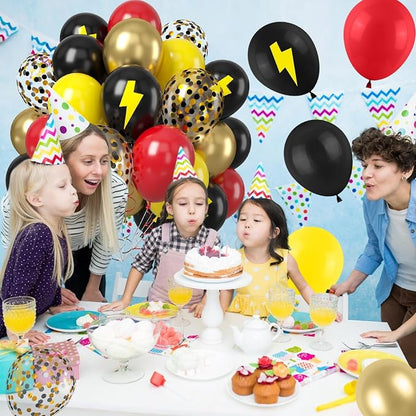 Red Black Yellow Balloons, 12inch Black Yellw Red Party Balloons - Image 3