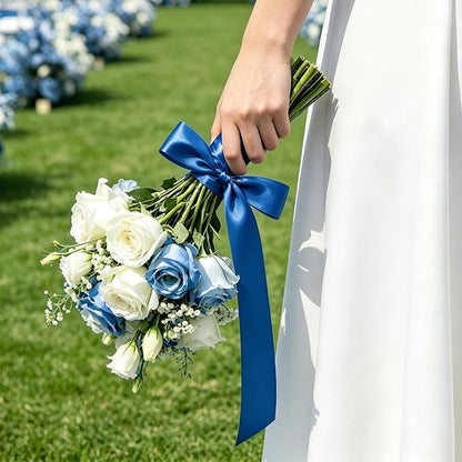 1In 30Yards Royal Blue Satin Ribbon - Image 6