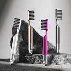 Boar Bristles Hair Brush for Women and Men, Detangling Hair Brush for Smoothing Massage Add Shine, Nylon&Boar Bristles Detangler brush for Hair Healthy (CleanerTool-White)