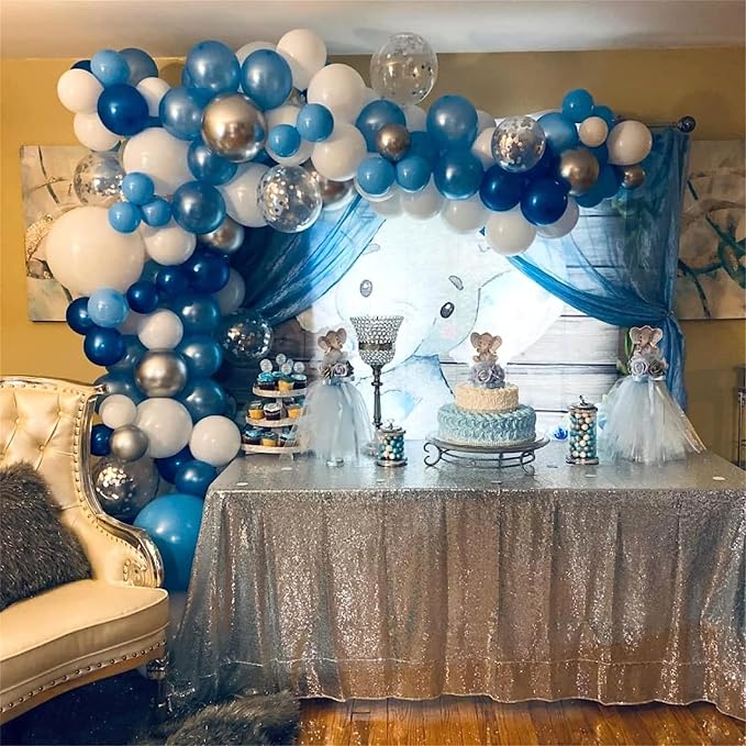 Blue Silver Balloons for Boys - Image 4