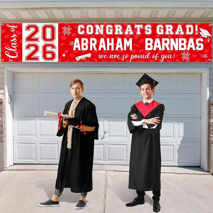Graduation Congratulations Banner Decorations, Class of 2026 Personalized - Image 7