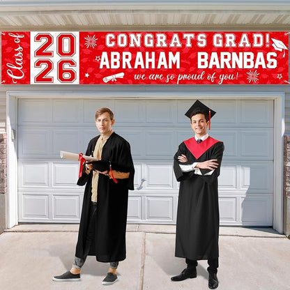 Graduation Congratulations Banner Decorations, Class of 2026 Personalized - Image 7