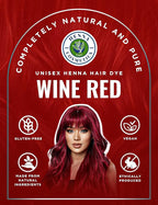 Natural Henna Hair Color Dye, 100% Pure Henna Powder for Hair Growth Organic (Wine Red, 100 Gr + Free 50 Gr.)