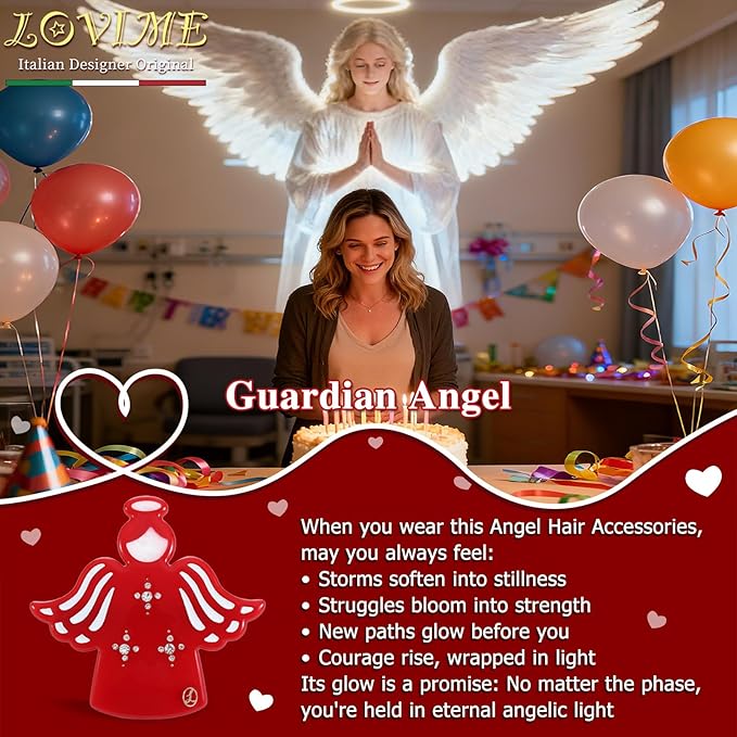 Inspirational Gifts for Women Girls "Guardian Angel" Hair Clip, Unique Gifts for Lost Loved Ones Pet Dog Mom Dad Daughter Baby Son Birthday Gifts, Christmas Christian Gifts With Gift Box