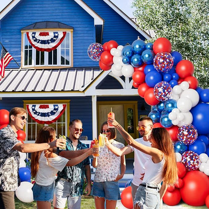 Red White Blue Balloon Garland Arch Kit - Image 2