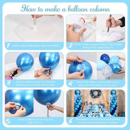 Blue Balloon Column Stand Kit Set of 2 - Image 5