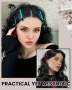 Professional Hair Clips for Styling Sectioning 12 pcs Anti-Slip No-Trace Duck Billed Hair Clips Rustproof Metal Alligator Curl Clips for Salon & Makeup,Mix color
