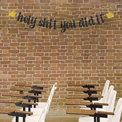 Black Glitter Holy Shit You Did It Banner - Image 6