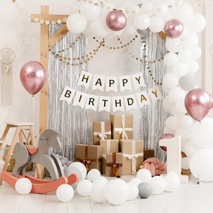7 Pack 3.3 x 9.9 ft Silver Fringe Backdrop Streamers Party Decorations | Foil - Image 5
