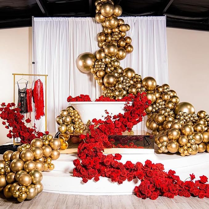Jobkoo 5 Inch Gold Balloons - Image 3
