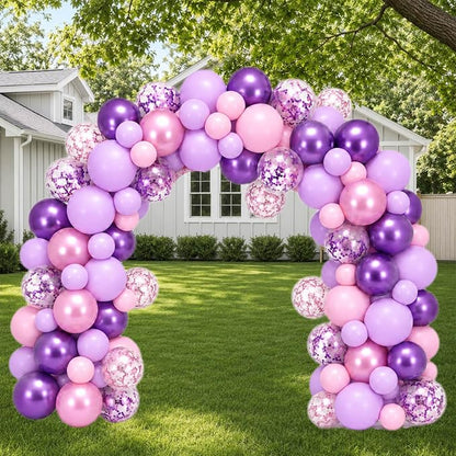Pink and Purple Balloons Different Size 12 5 inch - Image 3