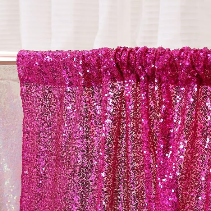 Poise3EHome 6FT x 8FT Sequin Photography Backdrop Curtain - Image 3