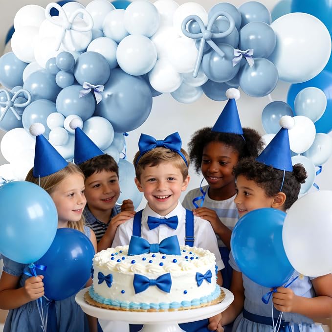 110pcs Blue Bow Balloon Garland Arch Kit - Image 3