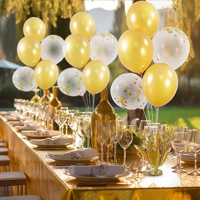 6 Set Gold Table Centerpiece Balloons Stand Kit - Image 4