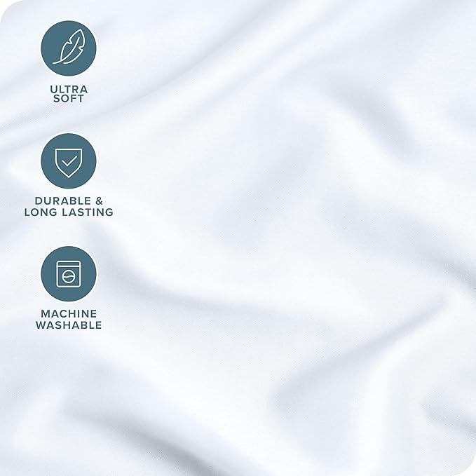 Bare Home Microfiber Pillow Cases - King Size Set of 2 - Cooling Pillowcases - Double Brushed - White Pillowcases 2 Pack - Easy Care (King Pillowcase Set of 2, White)