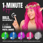 Herbishh Koloret Pastel Pink Hair Tint Spray (69g), Washable Temporary Color Mist for Light Hair, Quick-Dry, Non-Sticky Spray for Women, Travel-Friendly Root Touch Up