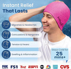 IceBeanie Migraine Relief Cap, As Seen on Shark Tank, Soft & Stretchy Gel Tension Headache Relief Cap, Extended Cooling Hangover Ice Hat, Odorless Head Wrap Ice Pack Wrap, Headache Migraine Mask