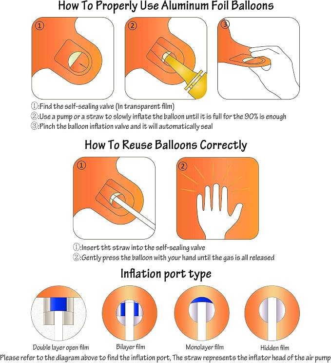 40 inch Orange Number 8 Balloon 8th Birthday Party Decorations | Giant Foil - Image 3
