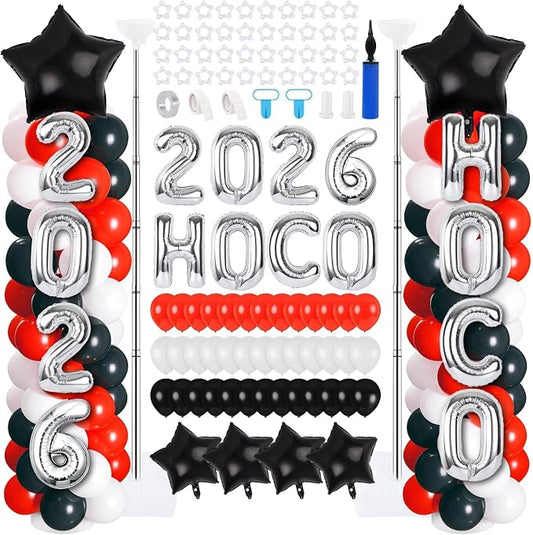 2 Sets Homecoming 2026 Balloon Column Stand Party Decorations Kits by Unknown