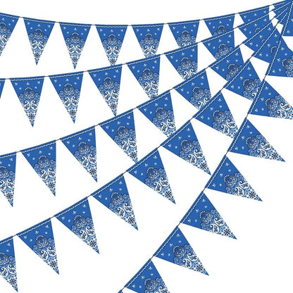 Boao 5 Pack Western Cowboy Party Decorations Bandana Pennant Banner Wild West by Boao