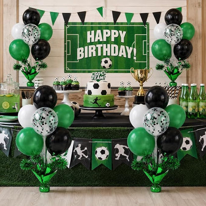 4 Set Green Black Balloon Centerpieces - Image 8
