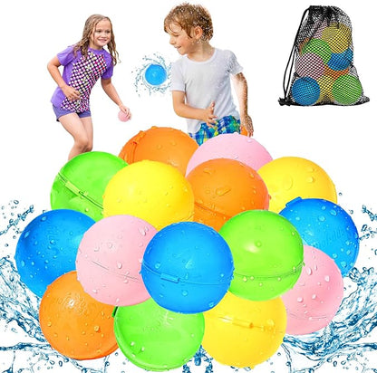 SOPPYCID 15PCS Reusable Water Balloons Quick Fill by WhereKidsLearnThroughPlay