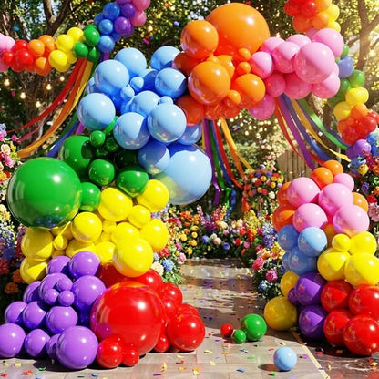 Rainbow Colorful Balloons Arch Kit, Baby Shower, Anniversary Party Decorations - Image 7