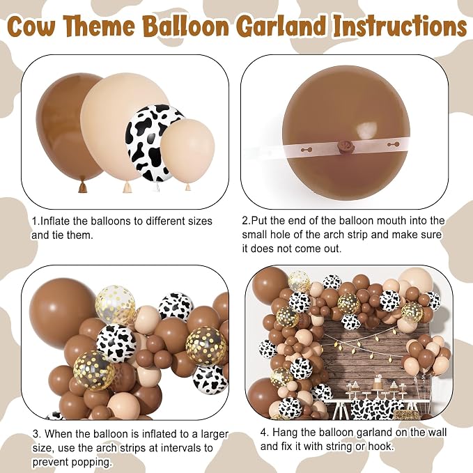 170Pcs Cowboy Balloon Garland Arch Kit - Image 3