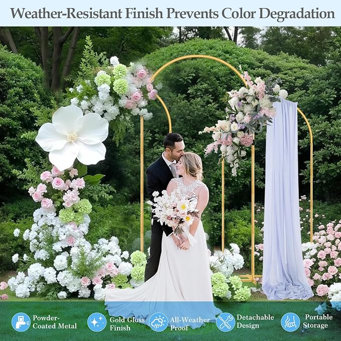 DEVISEFUN 7.2FT, 6FT Arch Backdrop Stand - Image 4