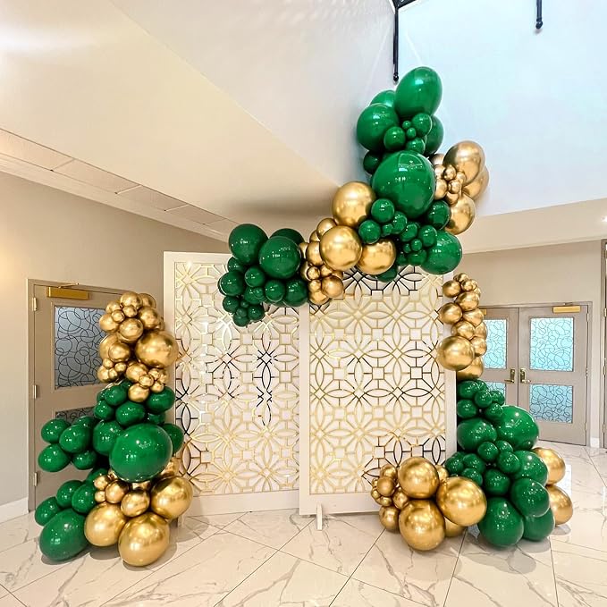 Awenztech 120pcs 5 inch Dark Green Latex Balloons | Tropical, Birthday Party - Image 6