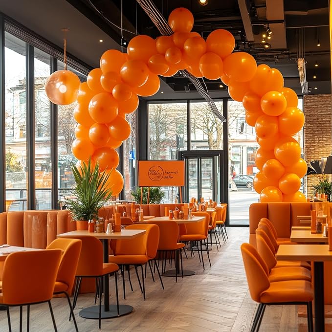 RUBFAC 135pcs Orange Balloons Different Sizes 18 12 10 5 Inches, Burnt Orange - Image 5