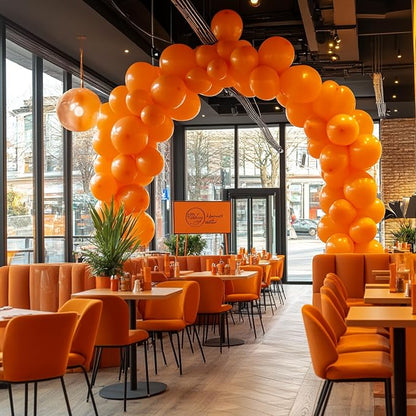 RUBFAC 135pcs Orange Balloons Different Sizes 18 12 10 5 Inches, Burnt Orange - Image 5