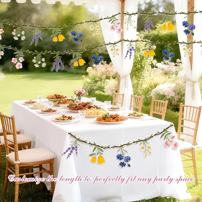 JIAYIQI 4PCS Wildflower Party Decorations - Image 9