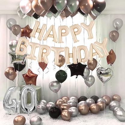 Happy Birthday Balloons Banner, Foil Balloon Personalized Name Letters Balloons - Image 3