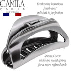 Camila Paris CP2412 French Hair Clip for Women Thick Hair for Long Curly Wavy Hair, Girls Hair Claw Clips Jaw, Durable Styling Big Claw Clip for Thick Hair, Strong Hold No Slip Grip, Made in France