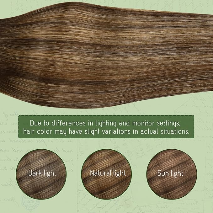 RUNATURE Balayage Clip in Hair Extensions Real Human Hair, Long Hair Extensions Clip Ins, Human Hair Clip in Extensions 24 Inch, Remy Natural Hair Tangle Free, 135g 7pcs #4/27/4 Brown Root to Blonde