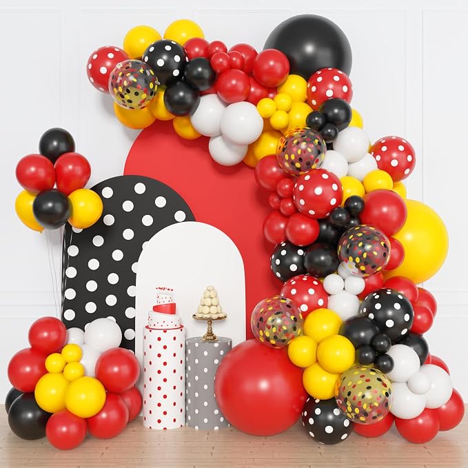 Amandir 153pcs Red Yellow Black Balloon Garland Arch Kit Different Sizes | 18 by Amandir