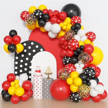 Amandir 153pcs Red Yellow Black Balloon Garland Arch Kit Different Sizes | 18 by Amandir