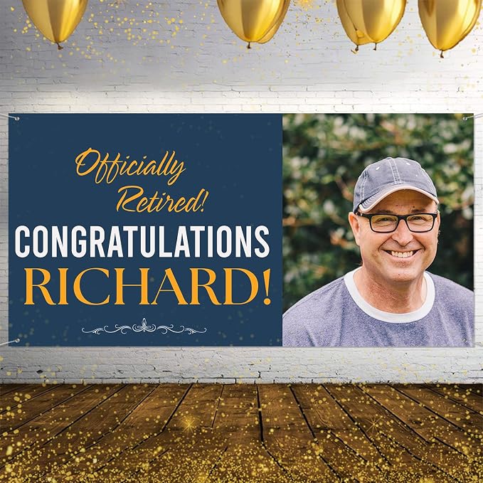 Personalized Retirement Banner, Retirement Party Decorations, Retirement Party - Image 3
