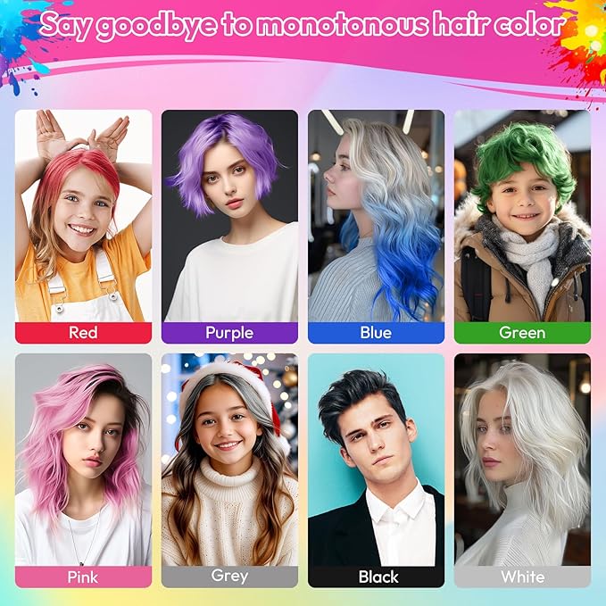 Green Temporary Hair Color Spray for Kids & Women- Washable Root Touch Up Hair Dye, Non-Sticky Hair Wax for Christmas,Cosplay,Parties (120ML, Green)
