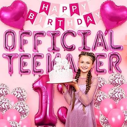 13th Birthday Party Decoration Girl Official Teenager | 13 Years Old Birthday - Image 4
