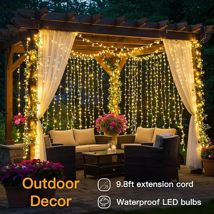 200 LED Curtain Lights Fairy Lights - Image 9