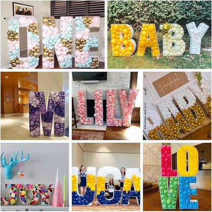 Marquee Letters 3FT Tall Mosaic Balloon Frame Pre-Cut Foam Board Letter U | - Image 6